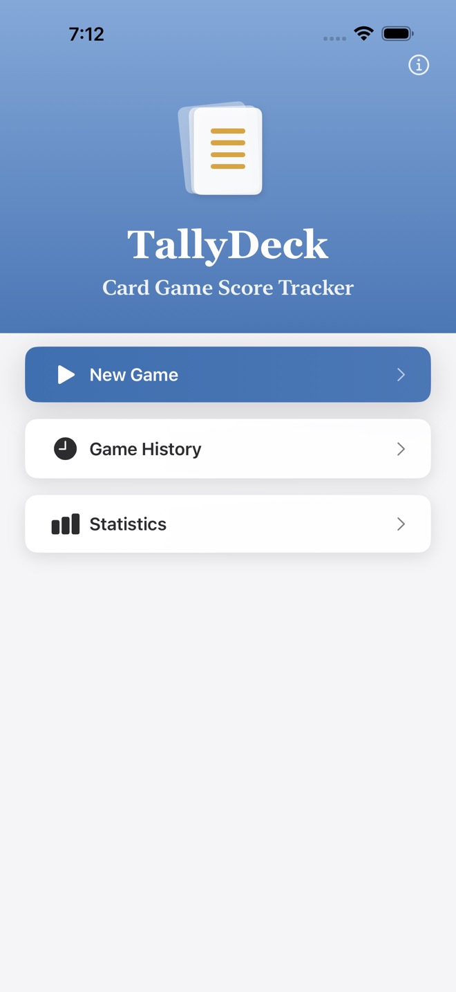 DeckScore card game scoring app